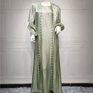 2 Piece Set Abayas Women Elegant Party Arab Abaya Dubai
